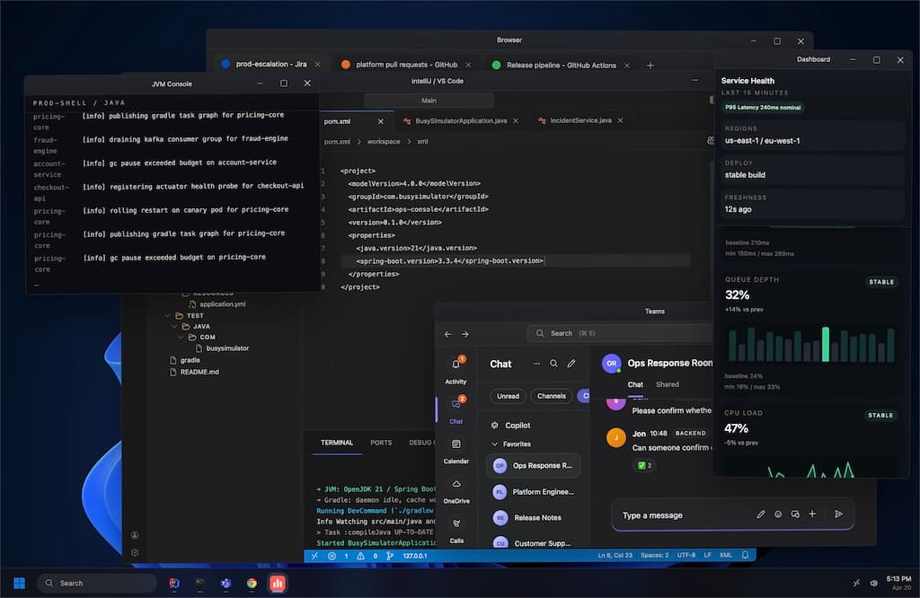 PanicMode desktop comparison between macOS and Windows